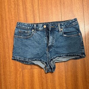 Classic High-Rise cheeky Blue Denim Women's Shorts